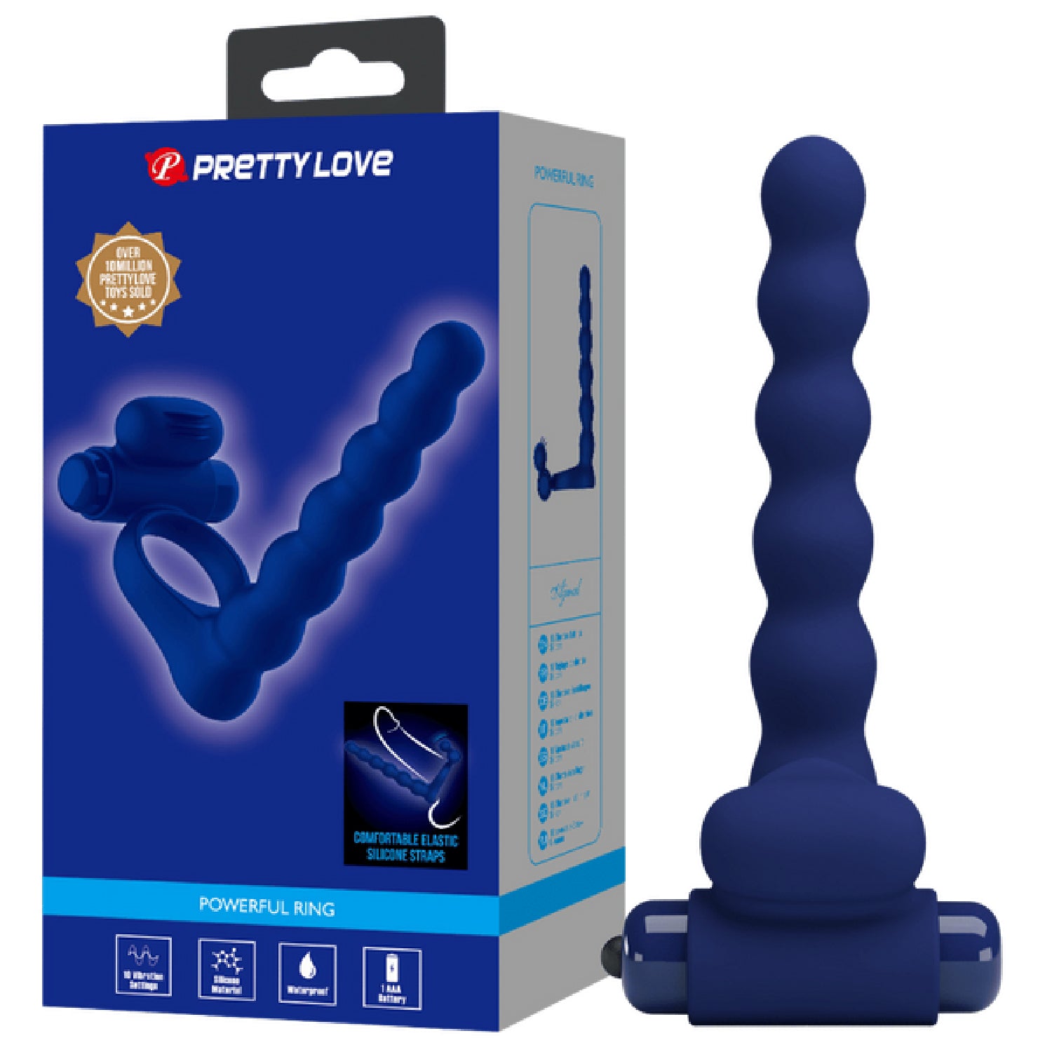 Pretty Love - Powerful Ring Ajmal | Vibrating Cock Ring with Double Prober