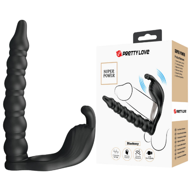 Pretty Love - Blackney Super Power | Vibrating Cock Ring with Double Prober