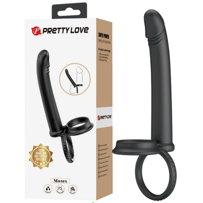Pretty Love - Super Power Moses | Cock & Ball Ring with Anal Probe
