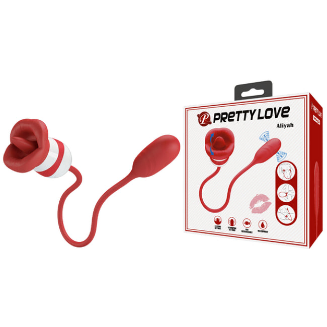 Pretty Love – Aliyah | Mouth-Shaped Vibrator with Thumping Bullet