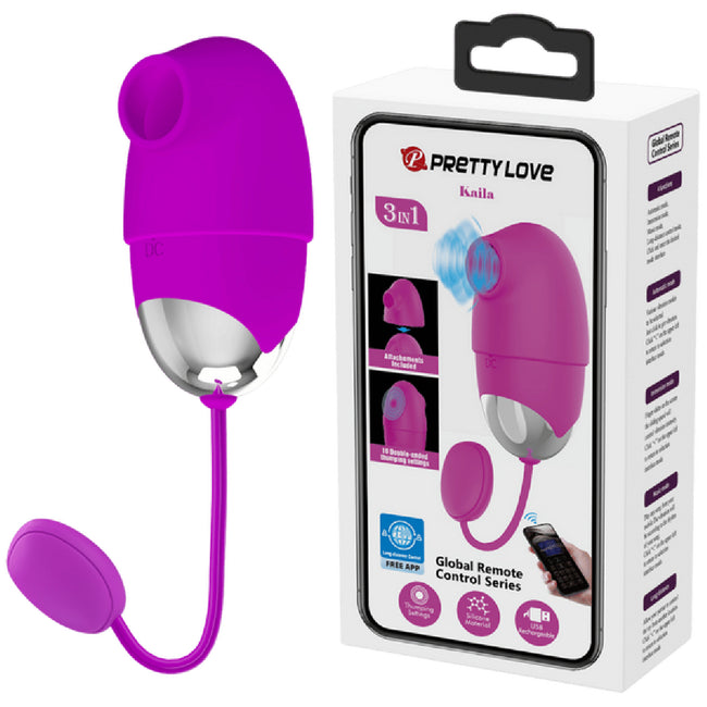 Pretty Love - Global Remote Control Series Kaila 3-in-1 | App Control Vibrating Egg