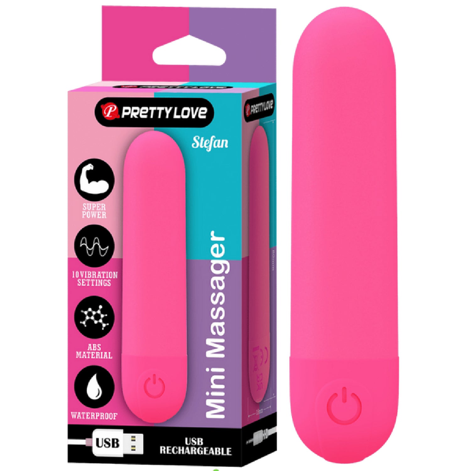 Pretty Love - Stefan - Rechargeable Mini Massager | Assorted Colours