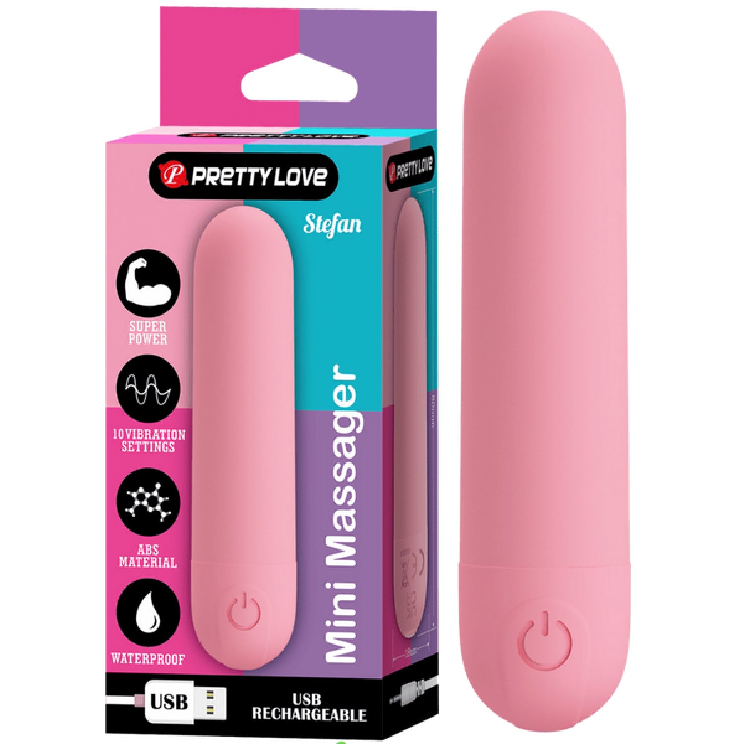 Pretty Love - Stefan - Rechargeable Mini Massager | Assorted Colours