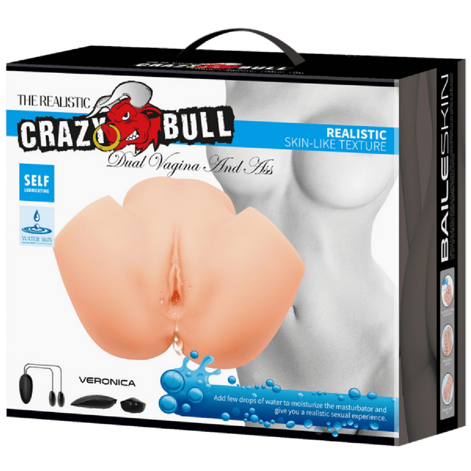Pretty Love – Crazy Bull Veronica Dual Vagina and Ass | Water Activated Vibrating Male Masturbator