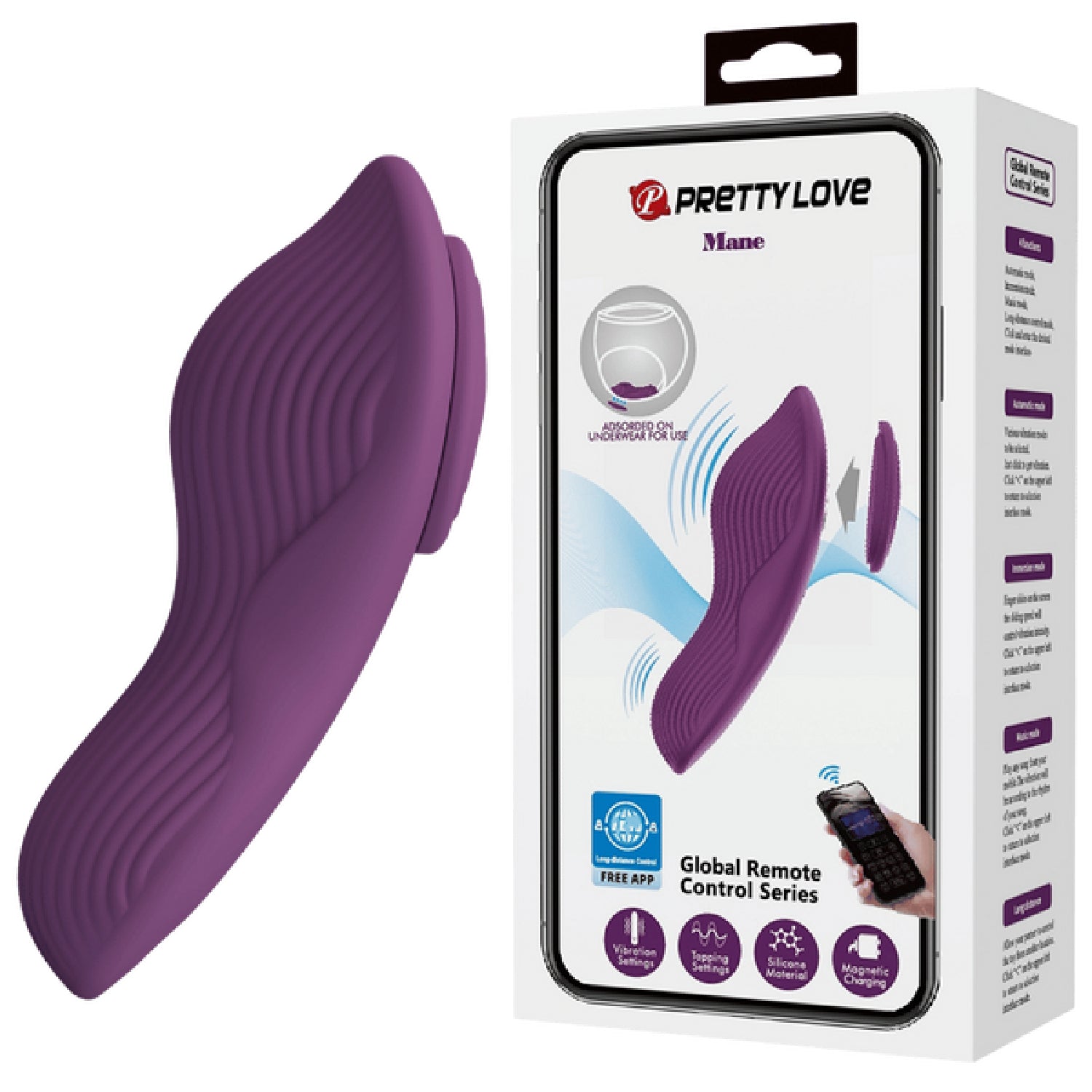 Pretty Love - Global Remote Control Series Mane | App-Control Panty Vibrator