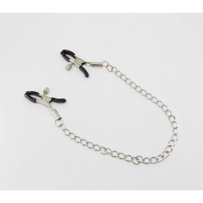Love In Leather - Chain Joined Nipple Clamps | Alligator Clips