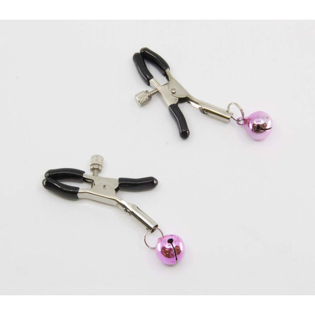 Love In Leather - Baby Pink Bell Nipple Clamps | Alligator Clip