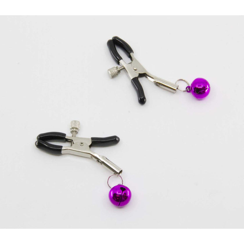 Love In Leather - Hot Pink Bell Nipple Clamps | Alligator Clip
