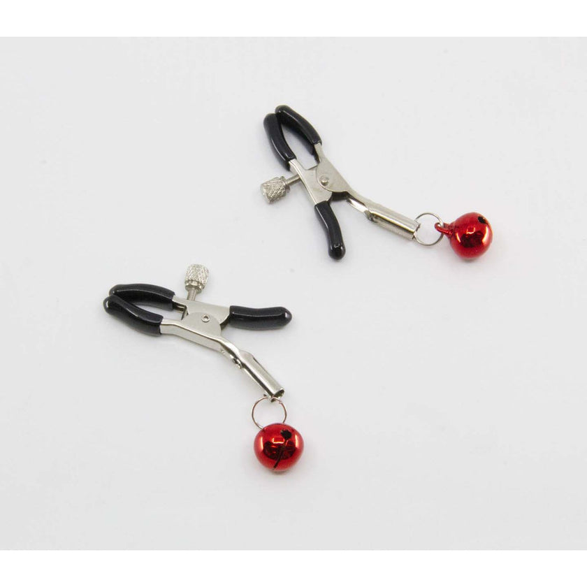 Love In Leather - Red Bell Nipple Clamps | Alligator Clip