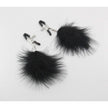 Love In Leather - Black Feather Nipple Clamps | Alligator Clip