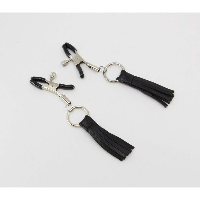 Love In Leather - Leather Tassel Nipple Clamps | Alligator Clip