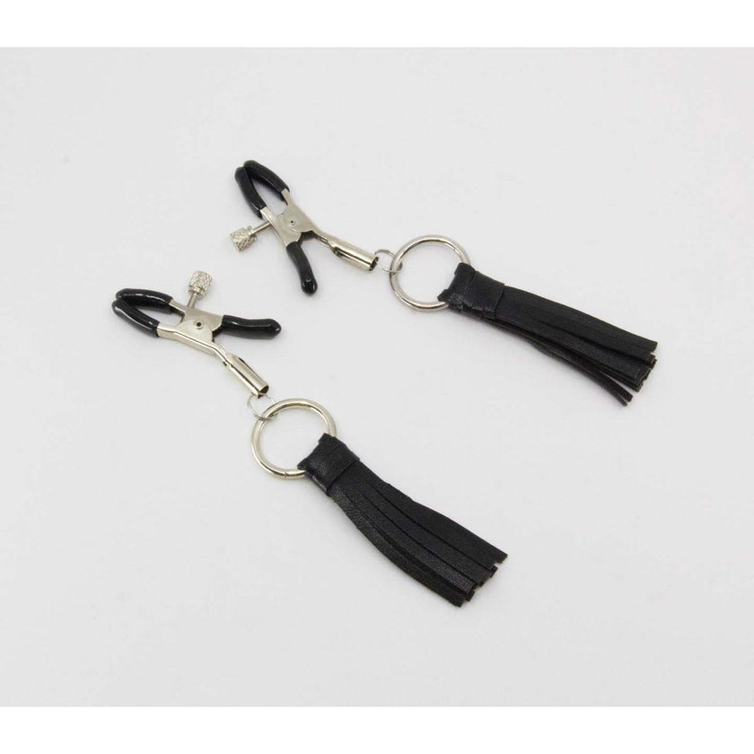 Love In Leather - Leather Tassel Nipple Clamps | Alligator Clip