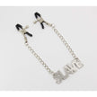 Love In Leather - Word Plate Nipple Clamps | Slave