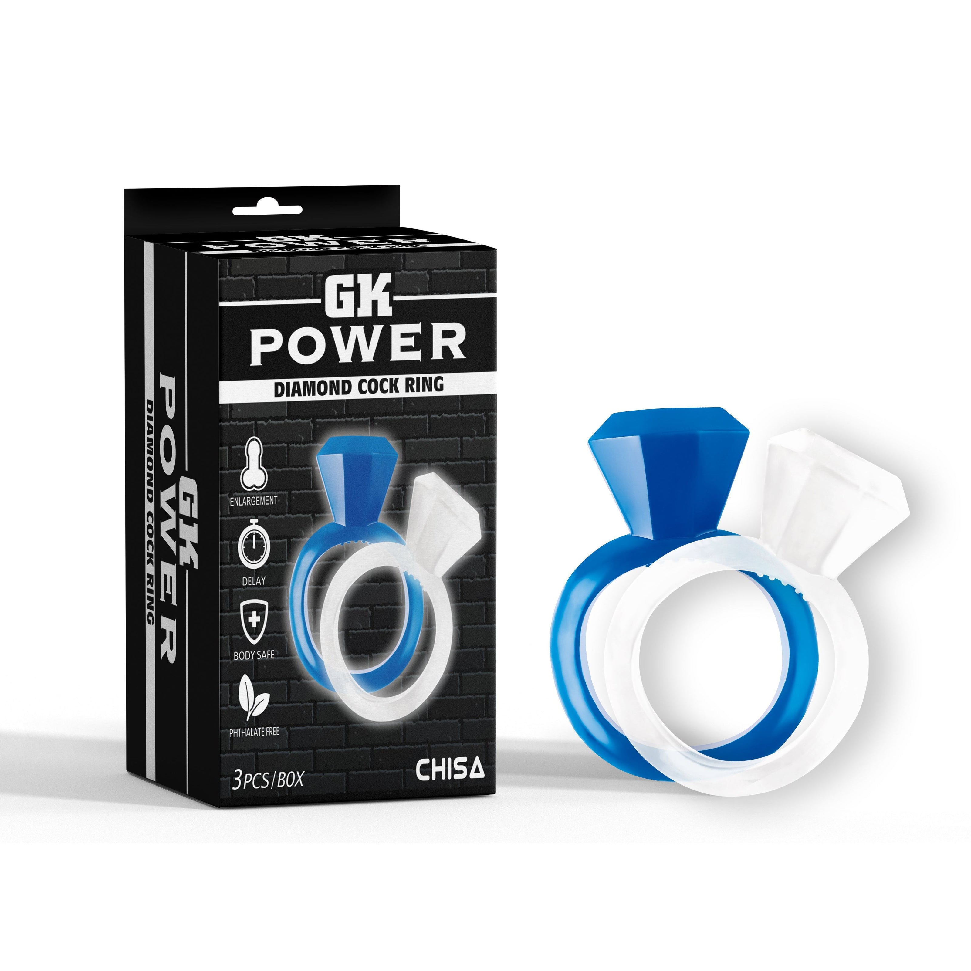 GK Power - Diamond Cock Ring | Assorted 3 Pack