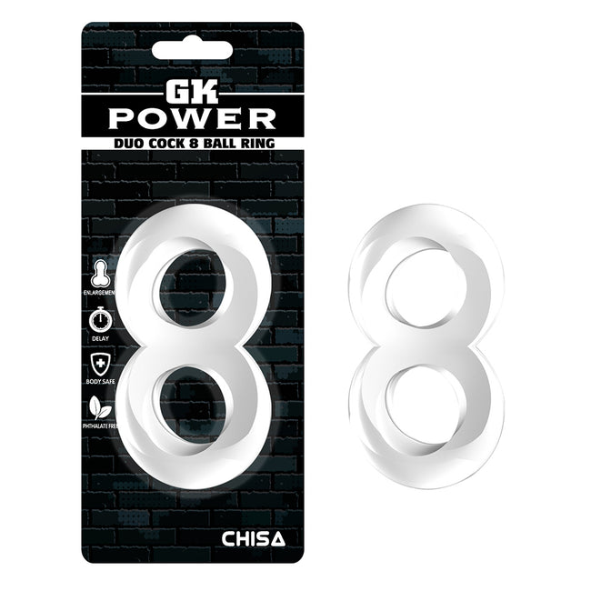 GK Power - Duo Cock 8 Ball Ring | Clear