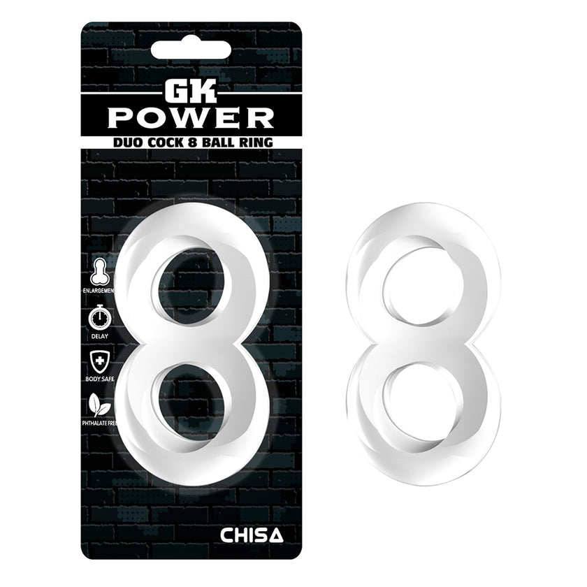 GK Power - Duo Cock 8 Ball Ring | Clear