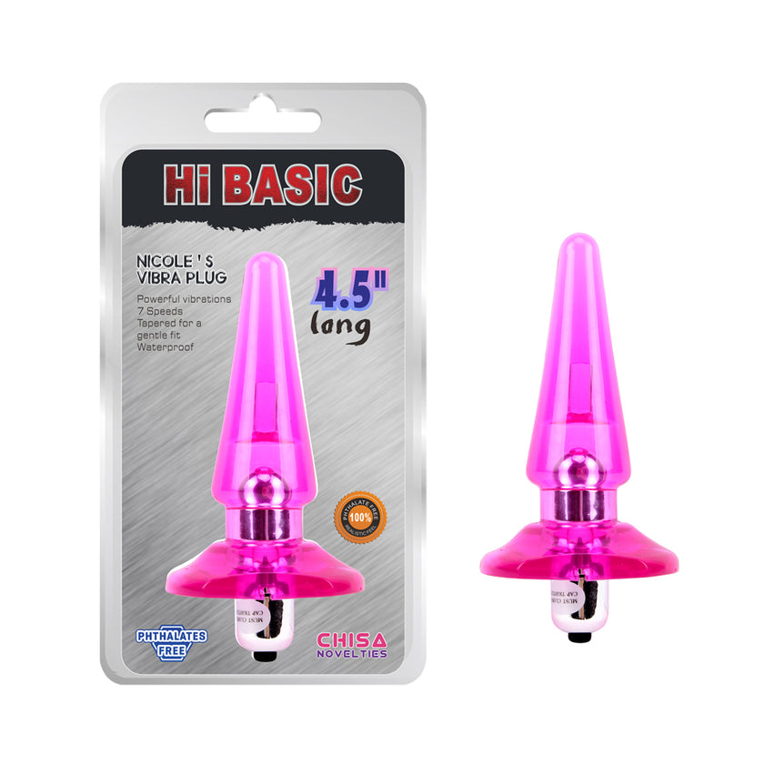 Hi Basic - Nicole's Vibra Plug 4.5 Inches | Pink