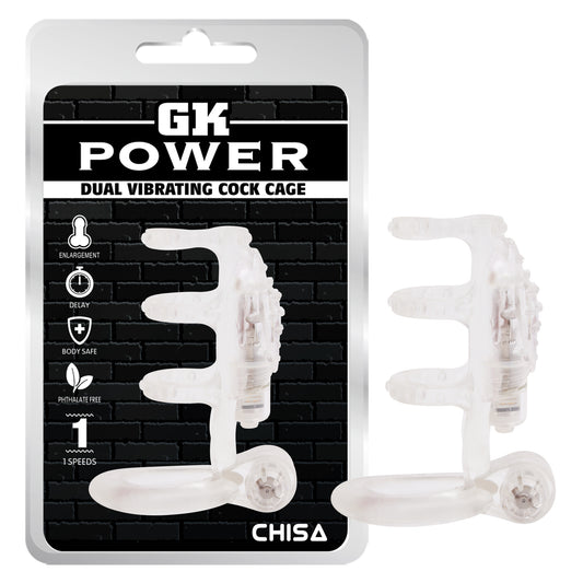 GK Power - Vibrating Cock Cage | Clear