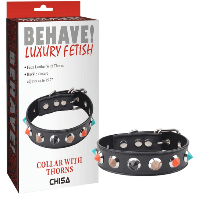 Chisa – Behave Luxury Fetish Collar with Thorns | Collar