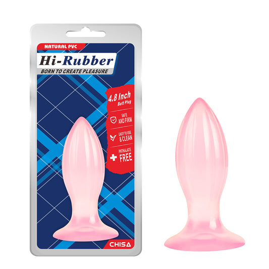 Hi-Rubber - 4.8 Inch Butt Plug | Pink