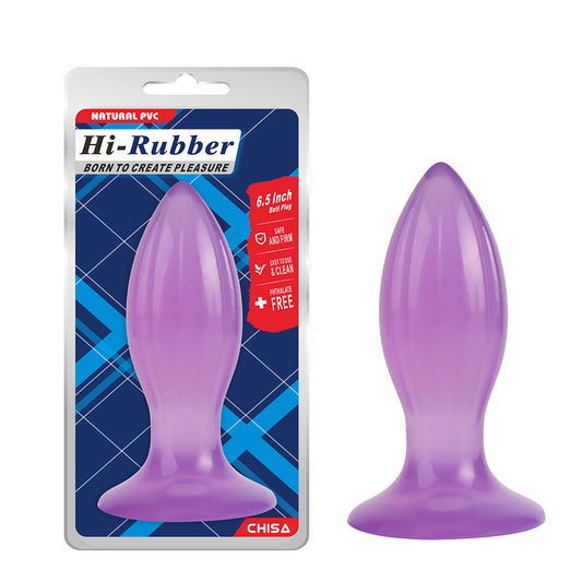 Hi-Rubber - 6.5 Inch Butt Plug | Purple