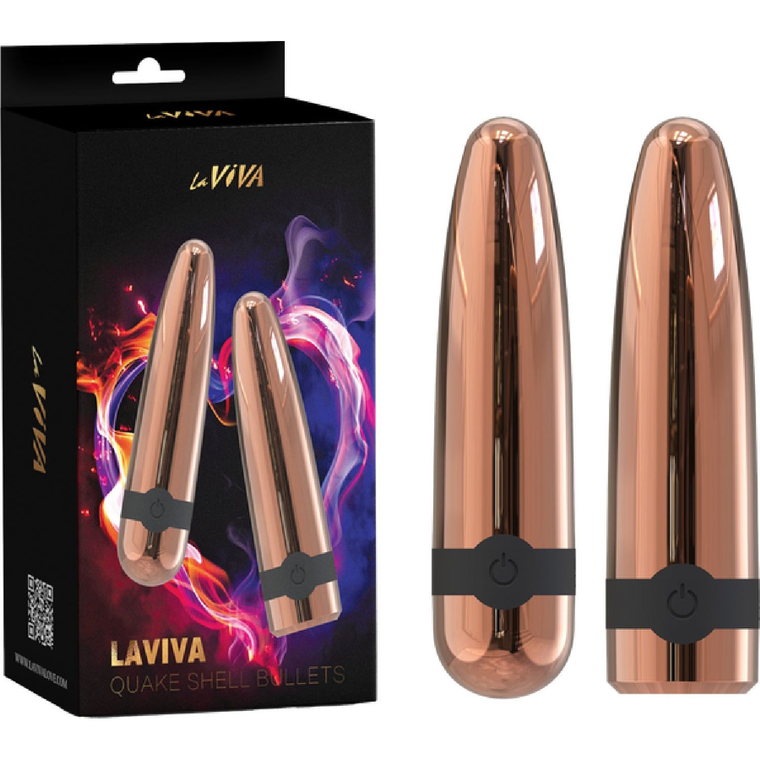 Laviva - Quake Shell Bullets | Rechargeable Bullet Twin Pack