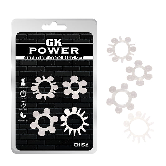 GK Power - Overtime Cock Ring Set | 4 Pack