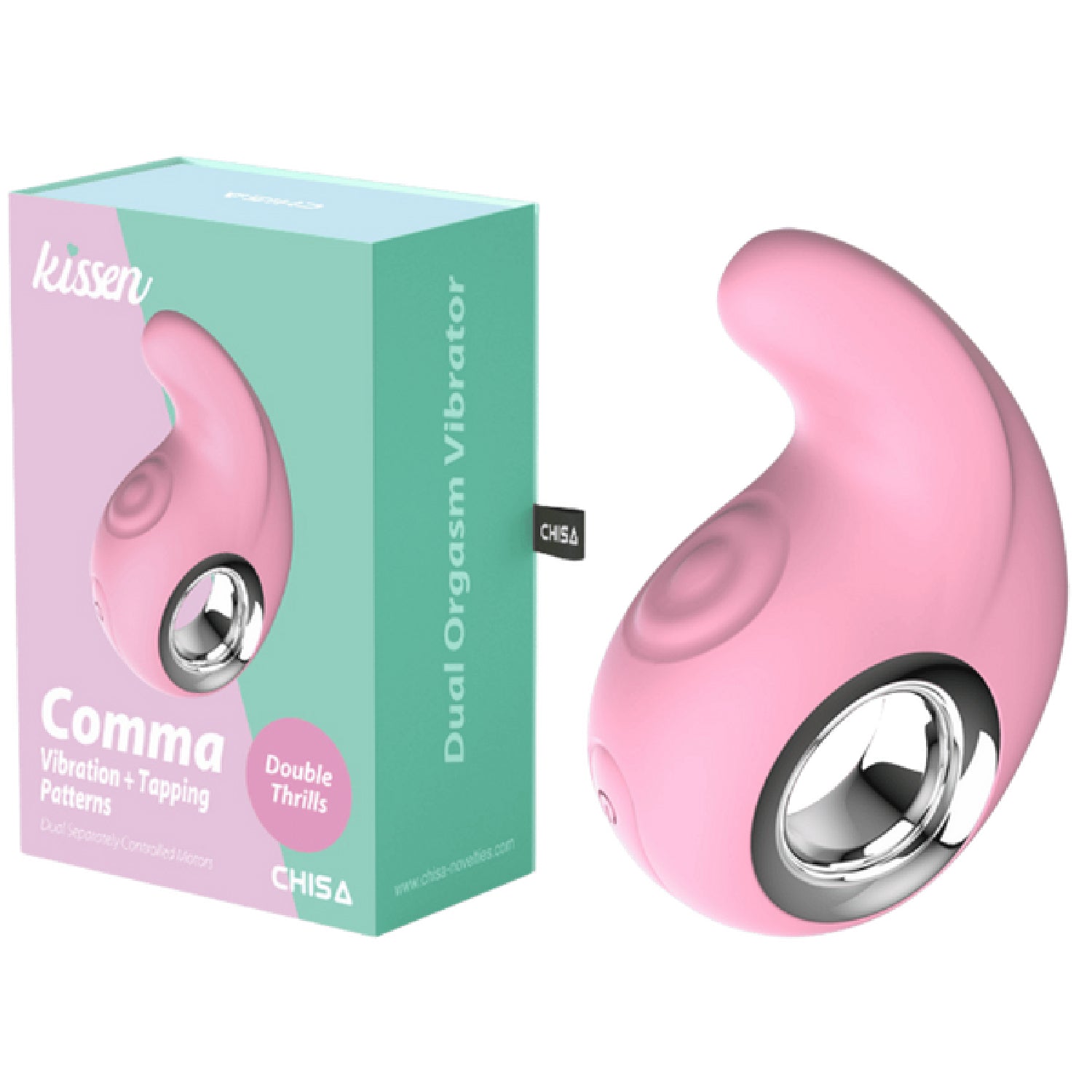 Chisa - Kissen Comma | Compact Vibrating & Tapping Stimulator