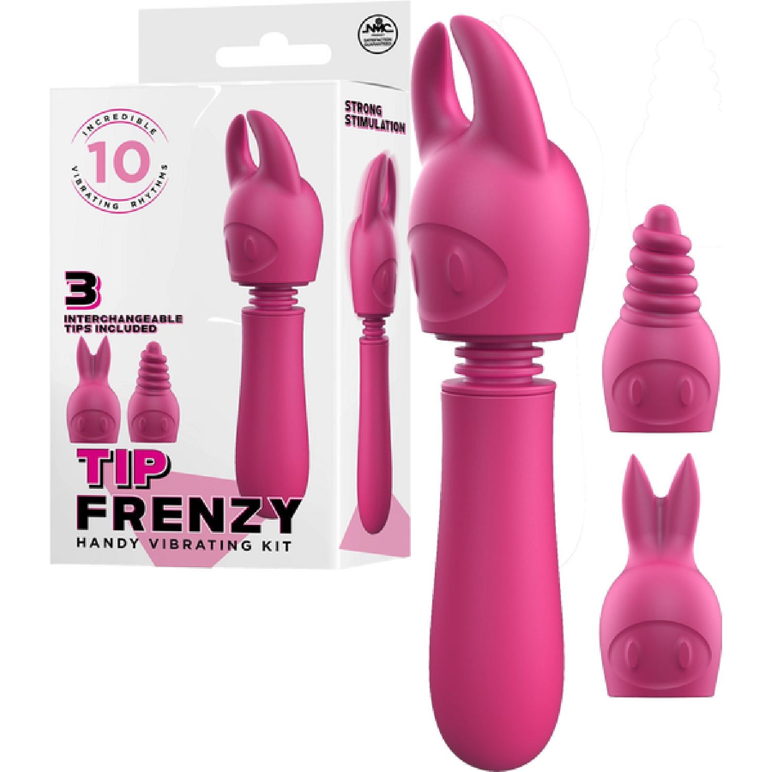 Excellent Power – Tip Frenzy Handy Vibrating Kit | Rechargeable Silicone Vibrator