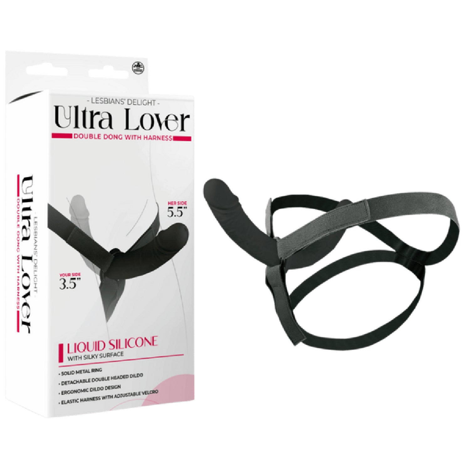 Excellent Power – Lesbians Delight Ultra Lover Double Dong with Harness | Adjustable Strap-On Set