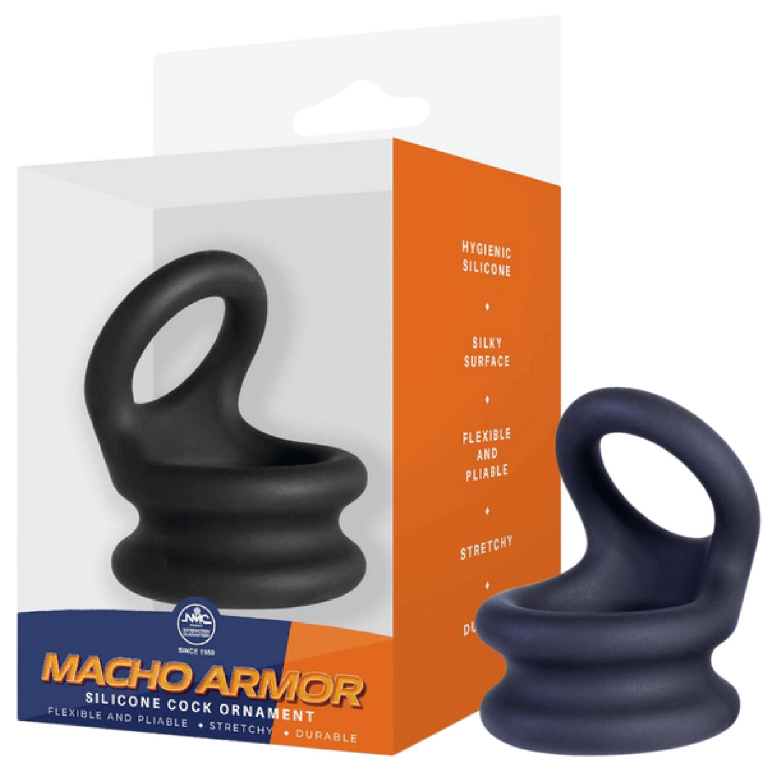 Excellent Power – Macho Armor Silicone Cock Ornament | Cock & Ball Ring