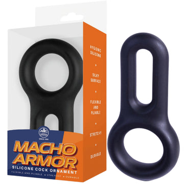 Excellent Power – Macho Armor Silicone Cock & Ball Ornament | Cock & Ball Ring