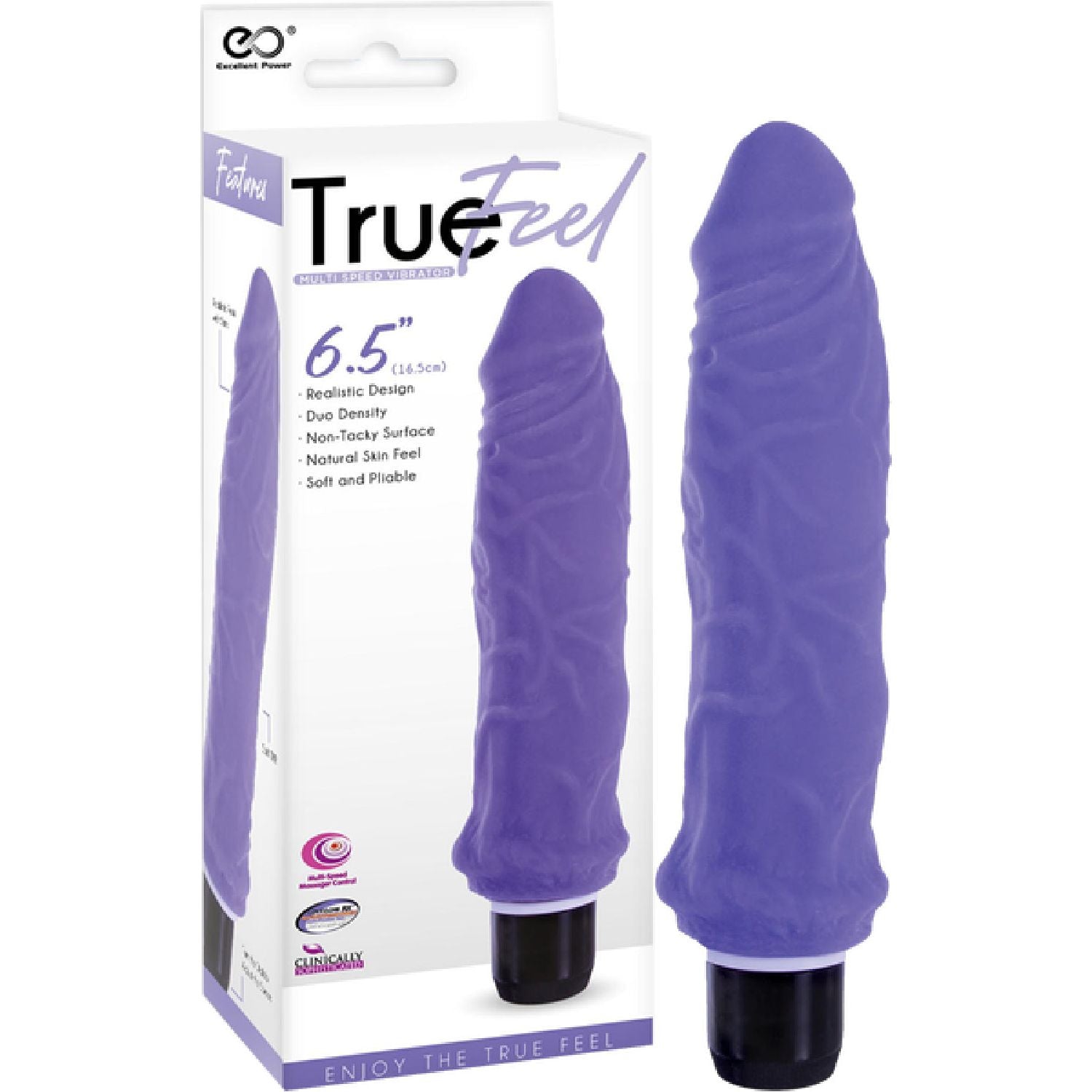 Excellent Power – Ribbed True Feel Multispeed Vibrator 16.5cm | Realistic Vibrator