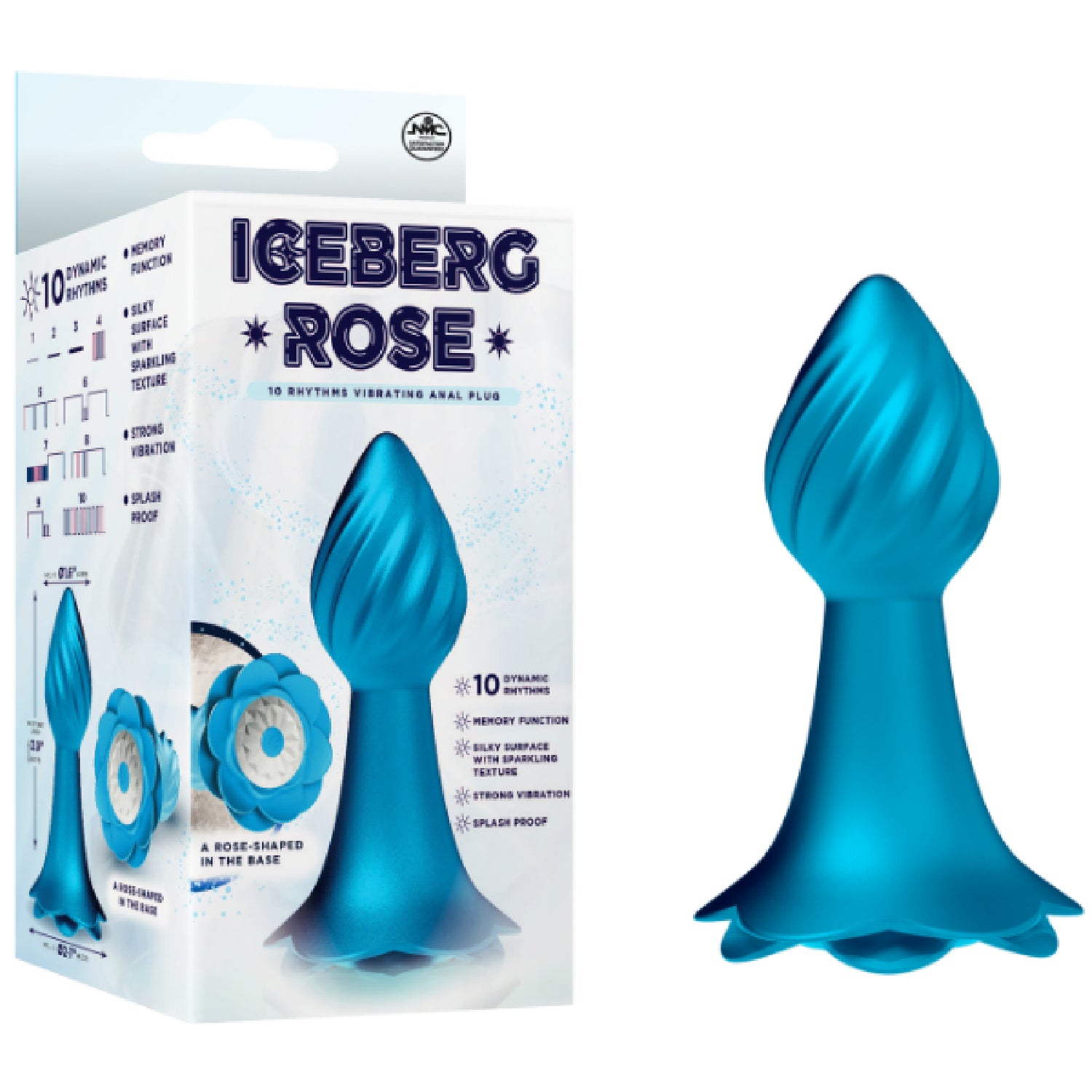 Excellent Power - Iceberg Rose 10 Rhythms Vibrating Anal Plug | Buttplug