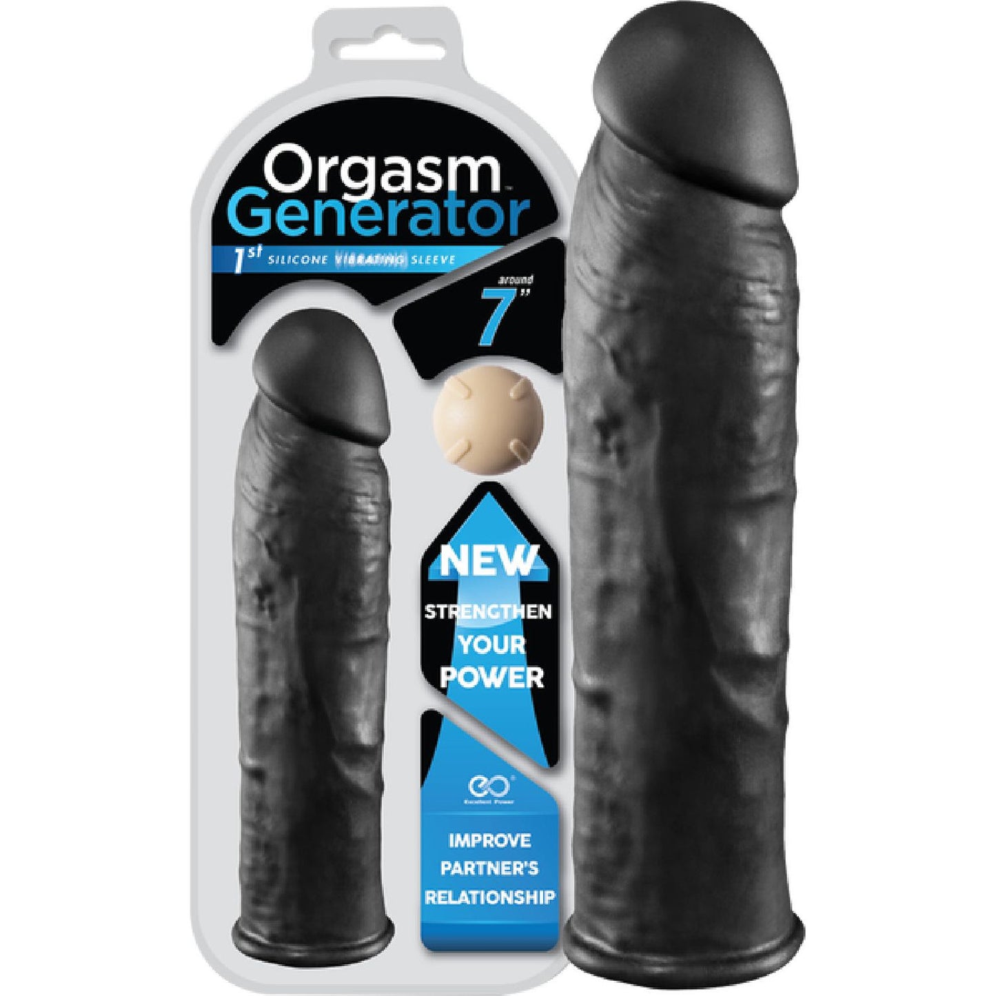 Excellent Power - 7" Orgasm Generator 1st Silicone Vibrating Sleeve | Vibrating Sleeve
