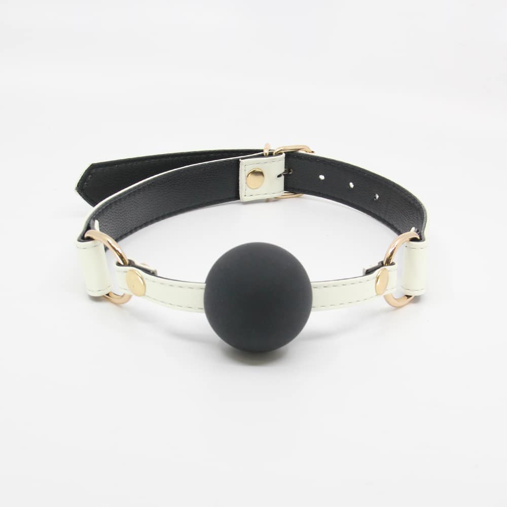 Love In Leather - Glow In The Dark Gag | Solid Silicone Ball