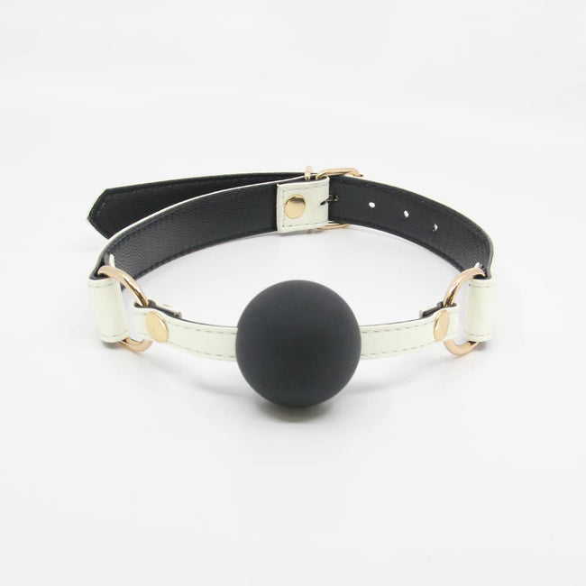 Love In Leather - Glow In The Dark Gag | Solid Silicone Ball