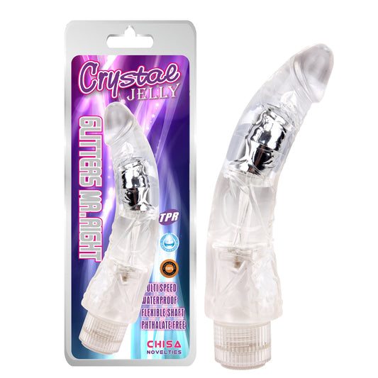 Crystal Jelly - Mr. Right Purple | 8.5 Inch Multi-Speed Vibrator