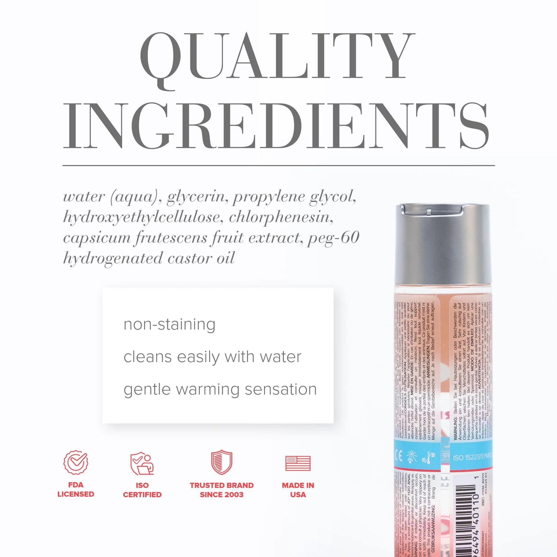 Jo - H20 Anal Warming | Water-based Lubricant 120mL