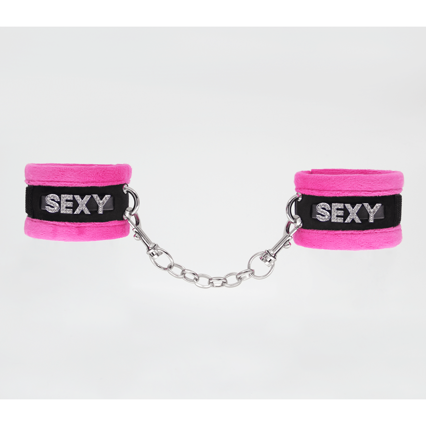 Love In Leather - Sexy Diamante Wrist Restraints | Pink