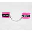 Love In Leather - Sexy Diamante Wrist Restraints | Pink