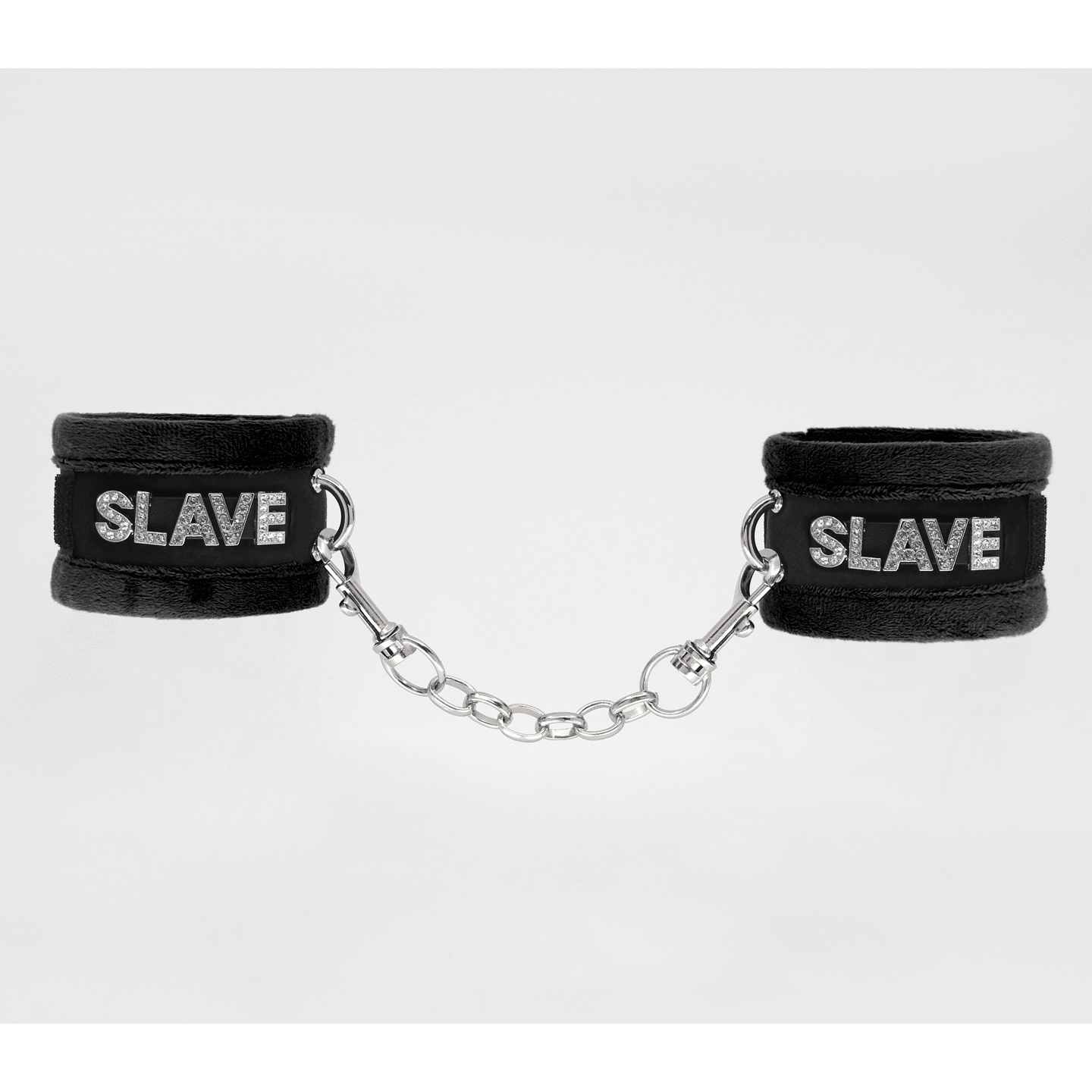 Love In Leather - Slave Diamante Wrist Restraints | Black
