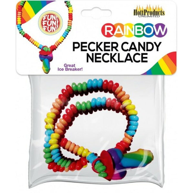 Hott Products Unlimited - Rainbow Pecker Candy Necklace | Edible Pecker Necklace