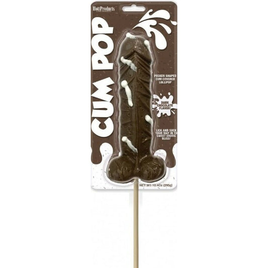 Hott Products Unlimited – Cum Pop Dark Chocolate | Pecker Shaped Lollipop