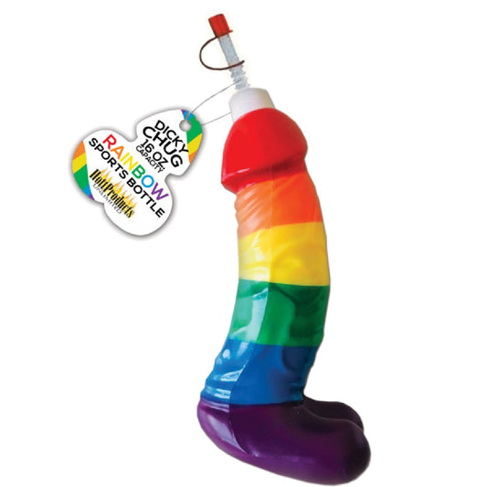 Hott Products Unlimited - Rainbow Dicky Chug Sports Bottle | Novelty Drink Bottle