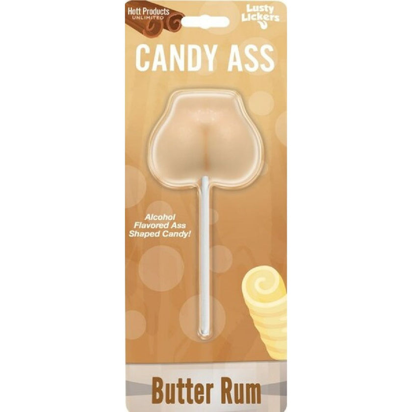 Hott Products Unlimited - Lusty Lickers Candy Ass | Alcohol Flavoured Ass Shaped Lollipop