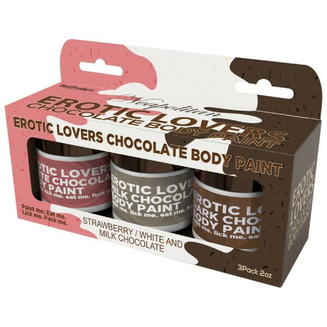 Hott Products Unlimited - Erotic Lovers Chocolate Body Paint Triple Flavour Set | Edible Body Paint Set