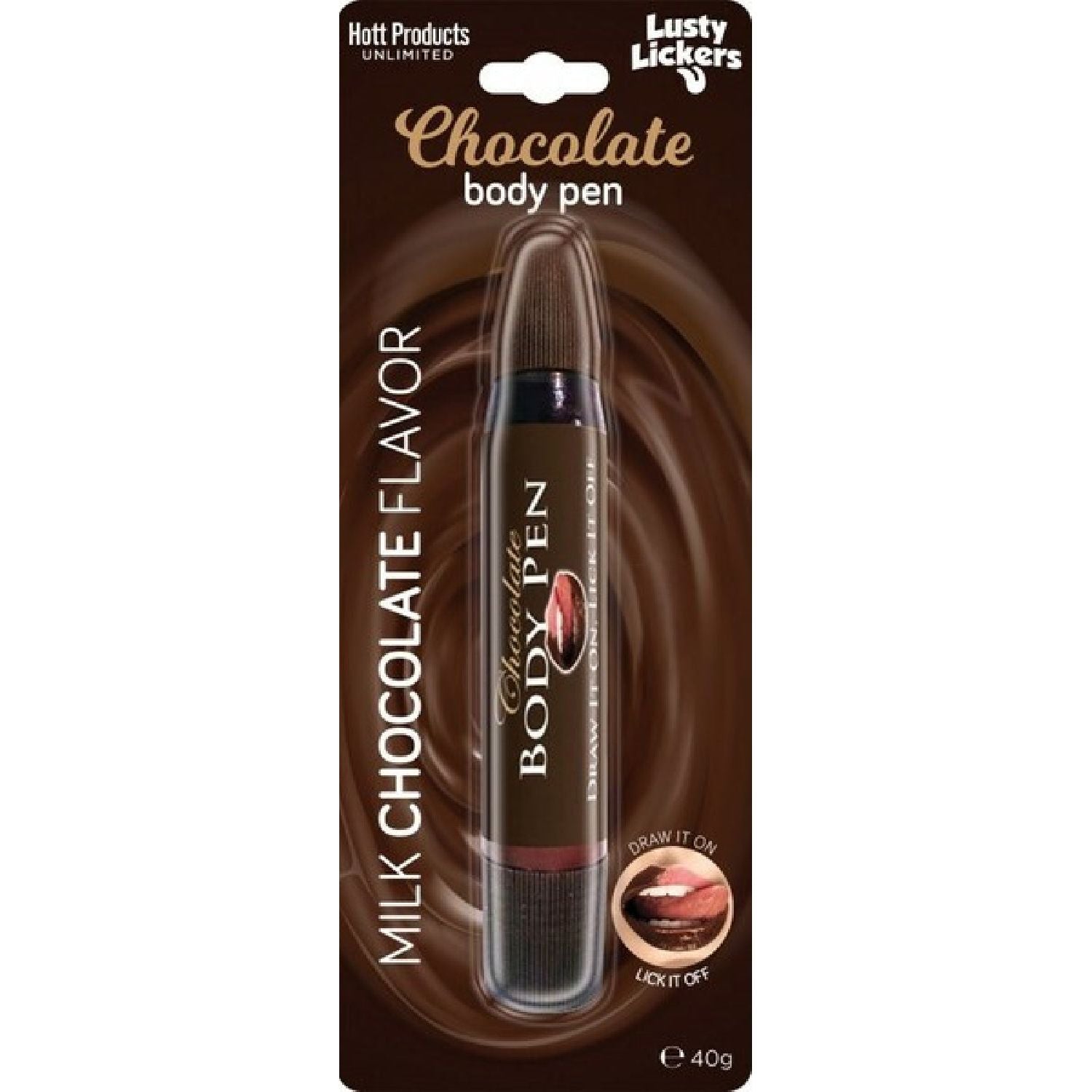 Hott Products Unlimited - Lusty Lickers Chocolate Body Pen | Edible Body Paint Pen
