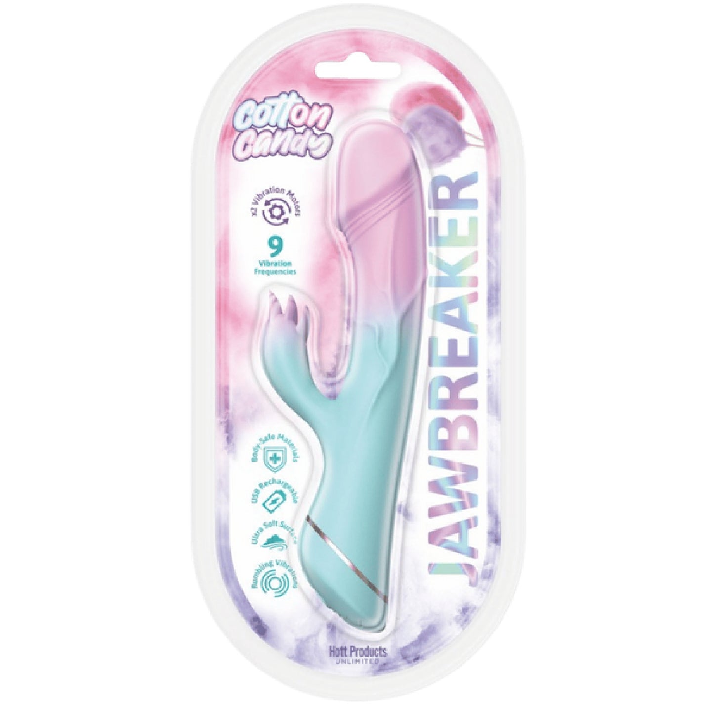 Hott Products Unlimited - Cotton Candy Jawbreaker | Rechargeable Vibrator