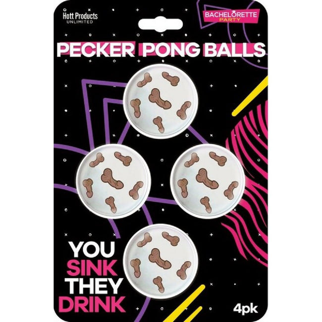 Hott Products Unlimited - Pecker Beer Pong Balls | Novelty Party Game